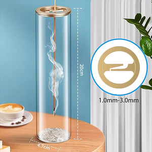 Modern Glass Incense Holder | Anti-Ash Stick Burner with Removable Catcher