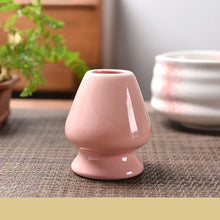 Load image into Gallery viewer, Pink Matcha Tool Set | Bamboo Whisk, Tea Scoop, and Holder - 3 Pc