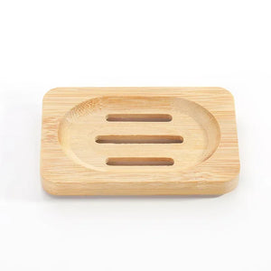 Bamboo Soap Saver | Bar Soap Holder Tray Dish with Drainage Holes - 1 Pc