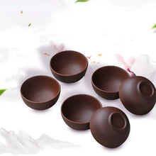 Load image into Gallery viewer, Authentic Yixing Purple Clay Tea Cup for Chinese Gong Fu Tea - 8 Pc Set