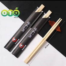 Load image into Gallery viewer, premium disposable bamboo wooden chopsticks in sleeves