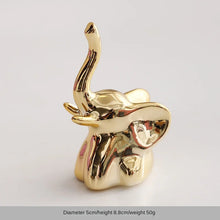 Load image into Gallery viewer, Cute Gold Elephant Ring Holder | Small Ceramic Jewelry Rack - 1 Pc