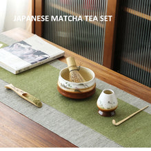 Load image into Gallery viewer, Landscape Traditional Chawan Bowl Matcha Set with Whisk and Holder - 4 Pc