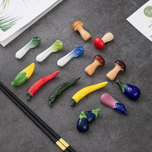 Cute Cabbage Chopstick Holder | Japanese Vegetable Ceramic Rest - 1 Pc