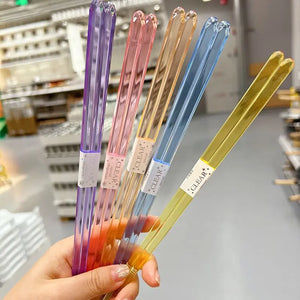 Candy Colors Chopsticks | Cute Luxury Transparent Korean Tableware - 1 Pair