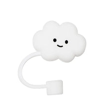 Load image into Gallery viewer, Cute White Cloud Straw Toppers | Stanley Cup Covers Reusable Caps - 1 PC