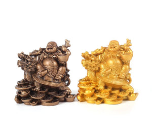 Buddha on Dragon Figurine Statue | Fortune Lunar New Year Gifts 2025 - 1 Pc