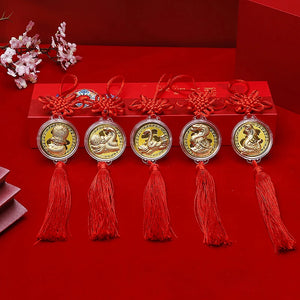 2025 Chinese New Year Gifts | Gold Snake Commemorative Coin Lucky Pendant - 1 Pc