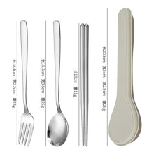 Load image into Gallery viewer, Stainless Steel Cutlery Travel Set | Korean Chopsticks Fork Spoon with Portable Case