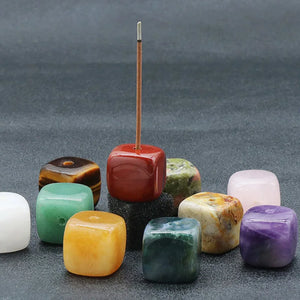 Natural Crystal Incense Holder | Stick Burner Quartz Stone - 1 Pc