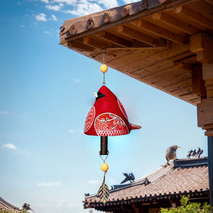 Red Cardinal Japanese Wind Chimes | Bird Song Bell - 1 Pc