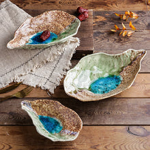 Load image into Gallery viewer, Oyster Shape Japanese Plates | Ceramic Sashimi Sushi Platters - 1 Pc