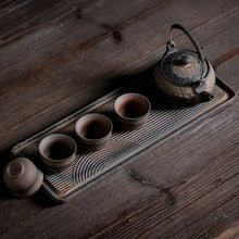 Load image into Gallery viewer, Rustic Wabi-Sabi Japanese Tea Set | Ceramic Teapot &amp; 4 Cups