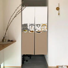 Load image into Gallery viewer, Group of Cats Noren Curtain | Cute Japanese Doorway Curtain Cartoon Kitty - 1 PC