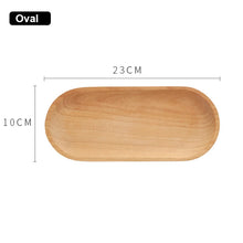 Load image into Gallery viewer, Small Walnut Wooden Serving Tray | Cute Wood Platters for Tea Food - 1 Pc