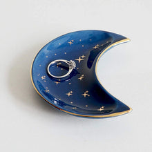 Load image into Gallery viewer, Nordic Moon Shape Small Trinket Dish | Ceramic Jewelry Plate - 1 Pc