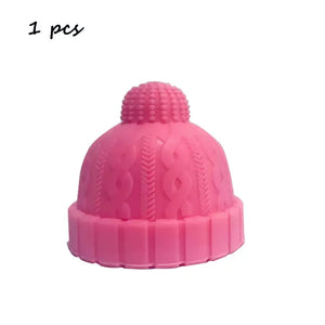 Winter Hat Wine Bottle Stoppers | Christmas Beanie Silicone Decorative Cap - 1 Pc