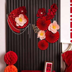 Chinese Wedding Wall Decor | Red Vietnamese Paper - 1 Set