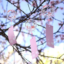 Load image into Gallery viewer, Sakura Japanese Wind Chimes | Glass Furin Flower Bells for Garden - 1 Pc