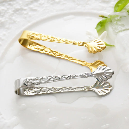 Gold Silver Tea Tongs | Stainless Steel Teaware - 1 Pc