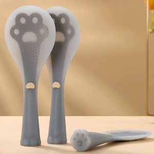 Cute Gray Paw Rice Paddle | Cat Dog Animal Non-Stick Silicone Spoon - 1 Pc