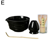 Load image into Gallery viewer, Green Japanese Matcha Set| Chawan Bowl with Bamboo Whisk Scoop and Holder - 4 Pc