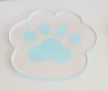 Load image into Gallery viewer, Cat Dog Paw Cute Coasters | Clear Acrylic Cup Drink Mats - 1 Pc