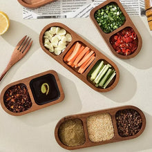 Load image into Gallery viewer, Solid Wood Rectangle Rounded Japanese Seasoning Soy Sauce Tray - 1 Pc