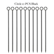 Load image into Gallery viewer, Circle Metal Cocktail Picks | Rose Gold Toothpick Skewers - 10 Pc Set