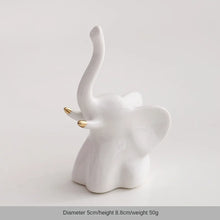 Load image into Gallery viewer, Cute White Elephant Ring Holder | Ceramic Jewelry Rack - 1 Pc