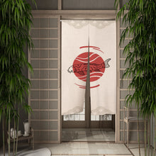 Load image into Gallery viewer, Orange Noren Curtain | Modern Japanese Door Linen Curtains - 1 Pc