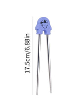 Load image into Gallery viewer, Face Cartoon Training Chopsticks | Pink Yellow Blue Metal Children Utensils - 1 Pc