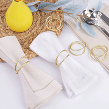 Load image into Gallery viewer, Exquisite Gold Napkin Rings | Metal Bands for Wedding Party Dinner