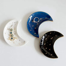 Load image into Gallery viewer, Nordic Moon Shape Small Trinket Dish | Ceramic Jewelry Plate - 1 Pc