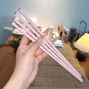 Kawaii Pink Chopsticks Set | Non-slip Chinese Tableware - 5 Pairs