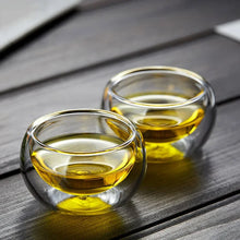 Load image into Gallery viewer, Double Layer Glass Gongfu Chinese Tea Set - 6 Pc