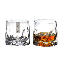 Load image into Gallery viewer, Crumpled Japanese Crystal Whiskey Glass | Designer Neat Liquor Cup - 1 Pc