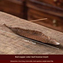 Load image into Gallery viewer, Gold Leaf Incense Holder | Metal Ash Catcher for Stick Burners - 1 Pc