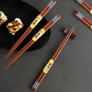 Pointed Japanese Chopsticks | Natural Wood Luxury - 5/10 Pair Set