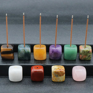 Natural Crystal Incense Holder | Stick Burner Quartz Stone - 1 Pc