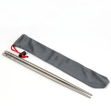 Load image into Gallery viewer, Pure Titanium Chopsticks with Travel Case | Portable Metal Camping Cutlery - 1 Set