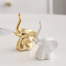 Load image into Gallery viewer, Cute White Elephant Ring Holder | Ceramic Jewelry Rack - 1 Pc