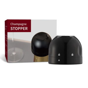 Black Champagne Stopper | Wine Bottle Stoppers Vacuum Seal - 1 Pc