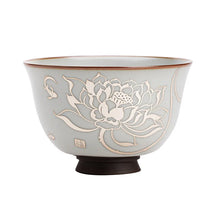 Load image into Gallery viewer, Lotus Chinese Tea Cup | Ceramic Handmade Crackle Glaze - 1 Pc