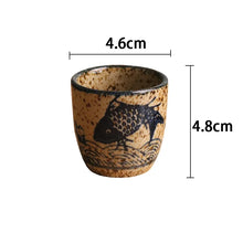 Load image into Gallery viewer, Blue Fish Porcelain Sake Cup | Japanese Wine Glass Ochoko Drinkware 50ml - 1 Pc
