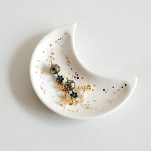 Load image into Gallery viewer, Nordic Moon Shape Small Trinket Dish | Ceramic Jewelry Plate - 1 Pc