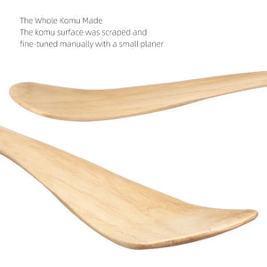 Natural Wood Shape Rice Paddle | Non-stick Cooking Shamoji Spoon Spatula Utensil - 1 Pc