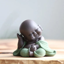 Load image into Gallery viewer, Cute Buddha Monk Tea Pet Figurine | Chinese Purple Clay Statue Figurine - 1 Pc