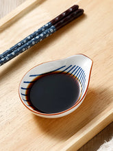 Load image into Gallery viewer, Leaf Shape Soy Sauce Dish with Spout | Ceramic Small Japanese Seasoning Bowl - 4 Pc Set