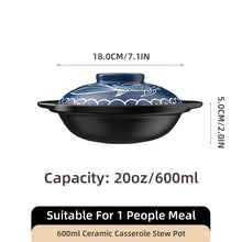 Load image into Gallery viewer, Black Shallow Donabe Clay Pot | Japanese Rice Ceramic Cookware - 1 Pc